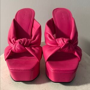Vibrant Pink Platform Sandals